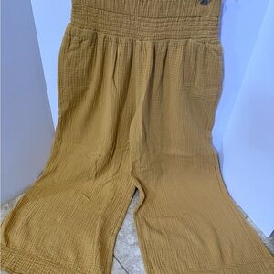 Anthropologie Smocked Waist Wide Leg Pants | Gauze Cotton | Size M
